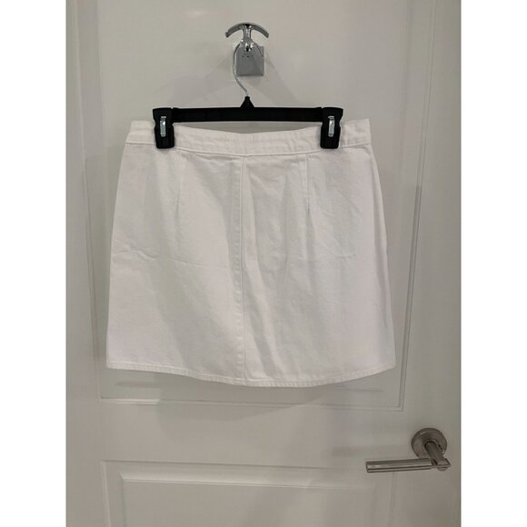 NWOT L'Agence Kris White Denim Jean Mini Skirt in Blanc Size 28 - Picture 8 of 10